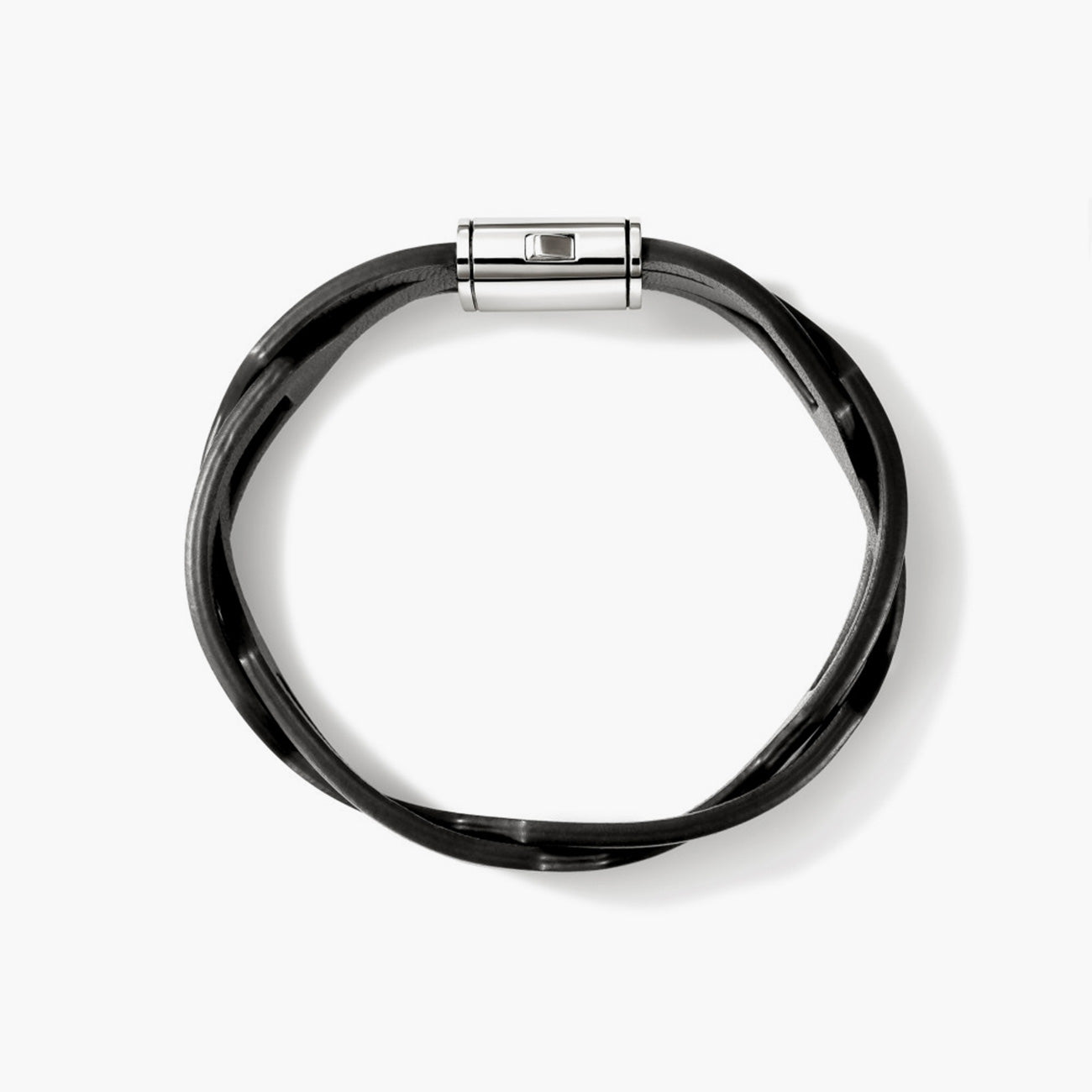 John Hardy Icon 50 Black Leather Bracelet