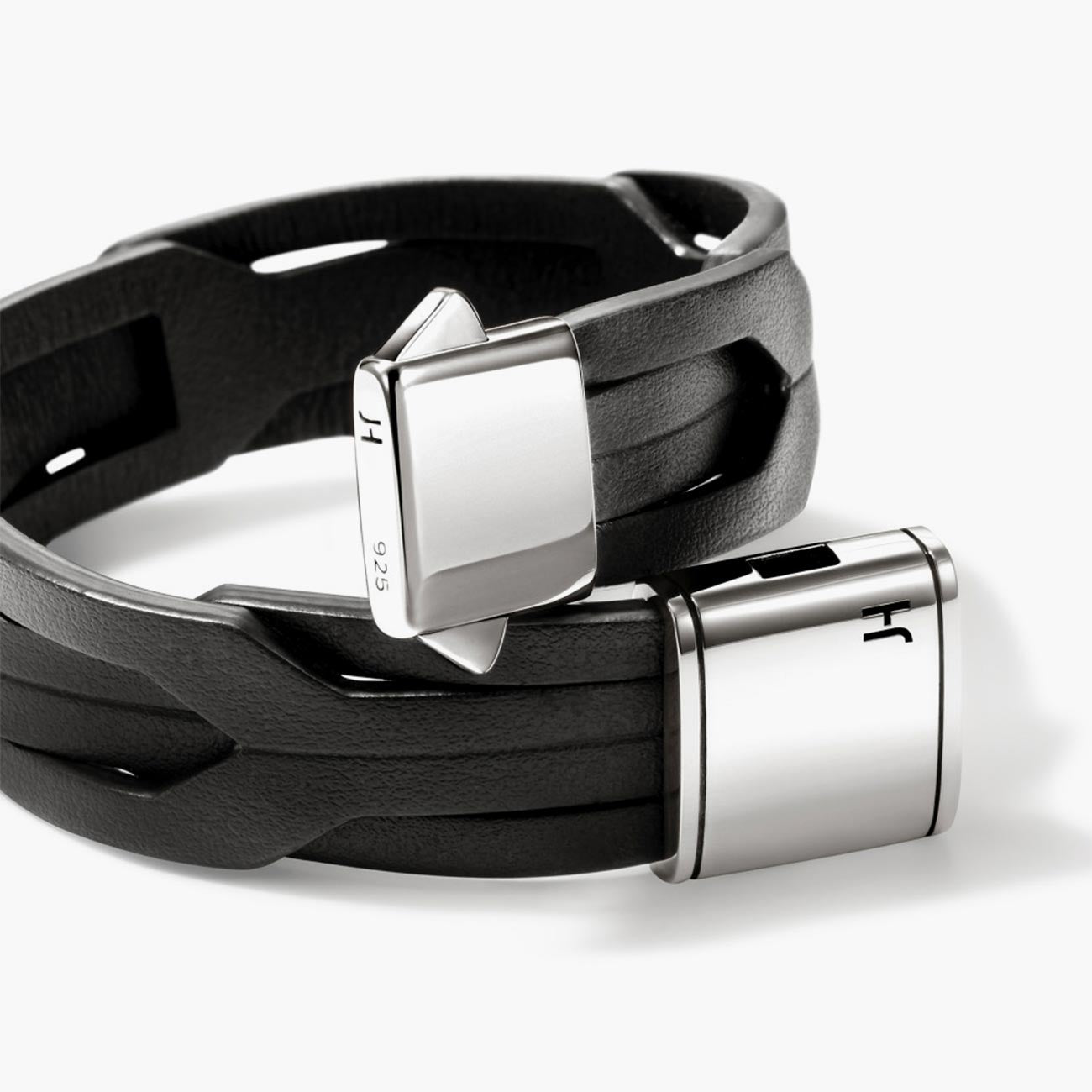 John Hardy Icon 50 Black Leather Bracelet