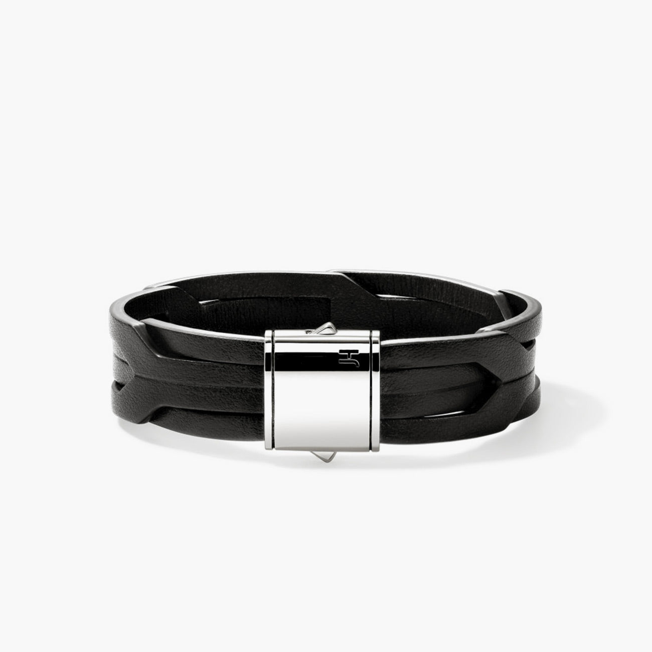 John Hardy Icon 50 Black Leather Bracelet
