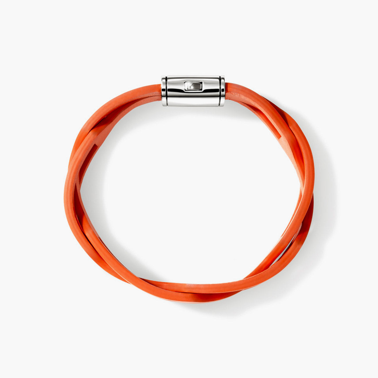 John Hardy Icon 50 Orange Leather Bracelet