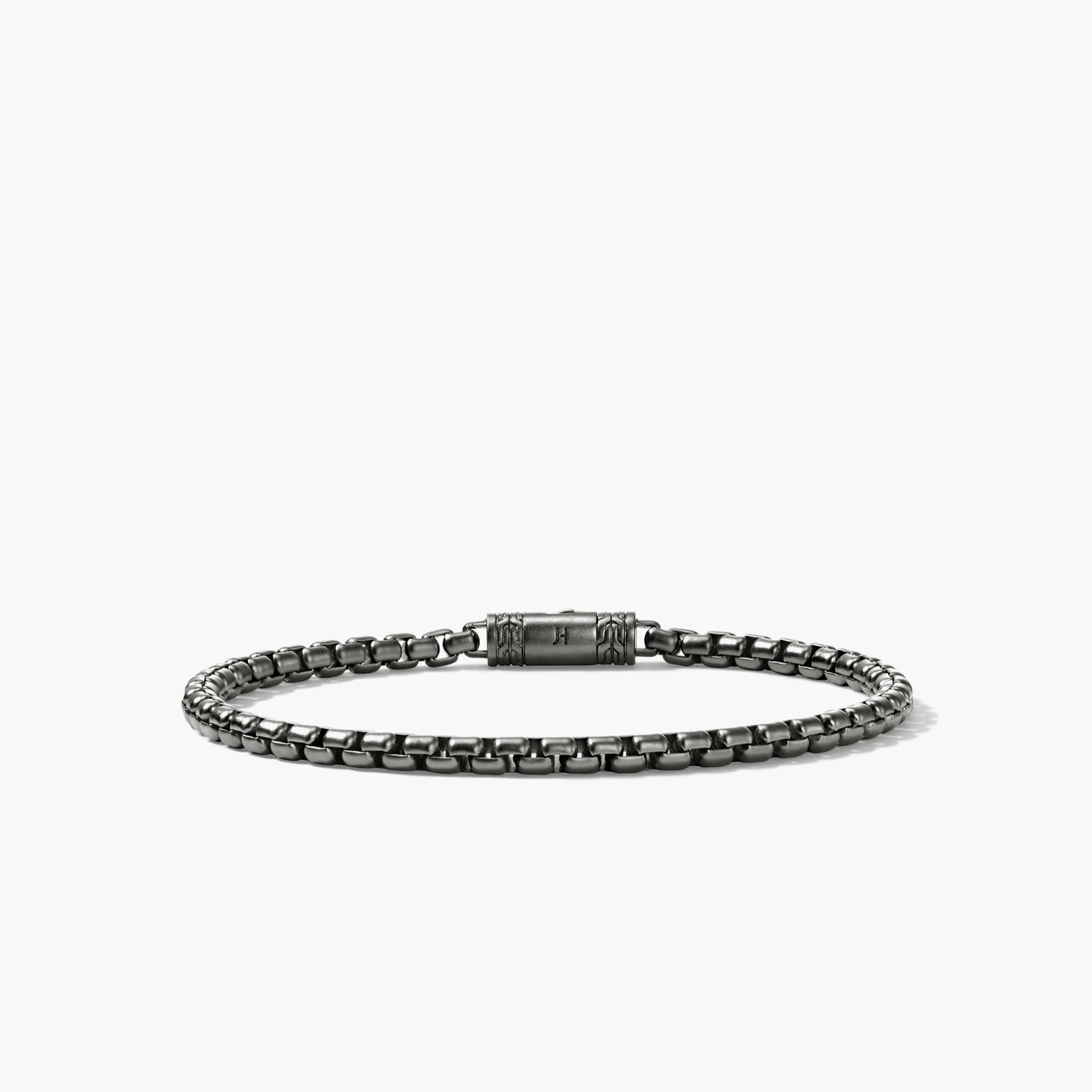 John Hardy Small Black Rhodium Box Chain Bracelet - 3.7mm