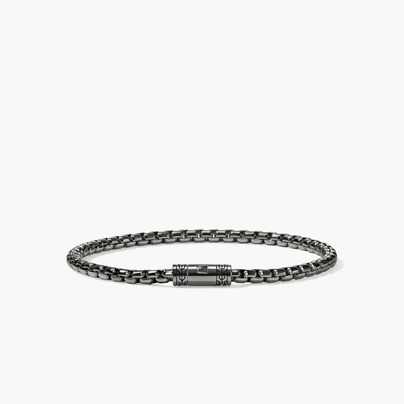 John Hardy Small Black Rhodium Box Chain Bracelet - 3.7mm