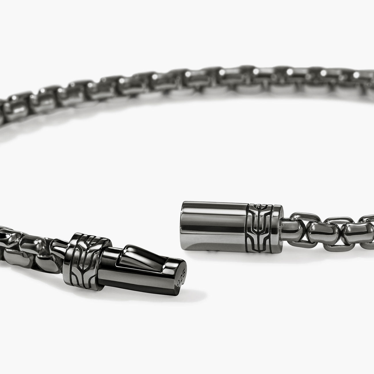 John Hardy Small Black Rhodium Box Chain Bracelet - 3.7mm