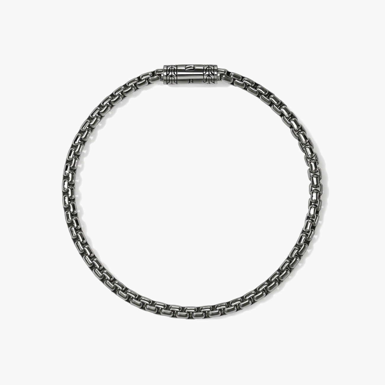 John Hardy Small Black Rhodium Box Chain Bracelet - 3.7mm