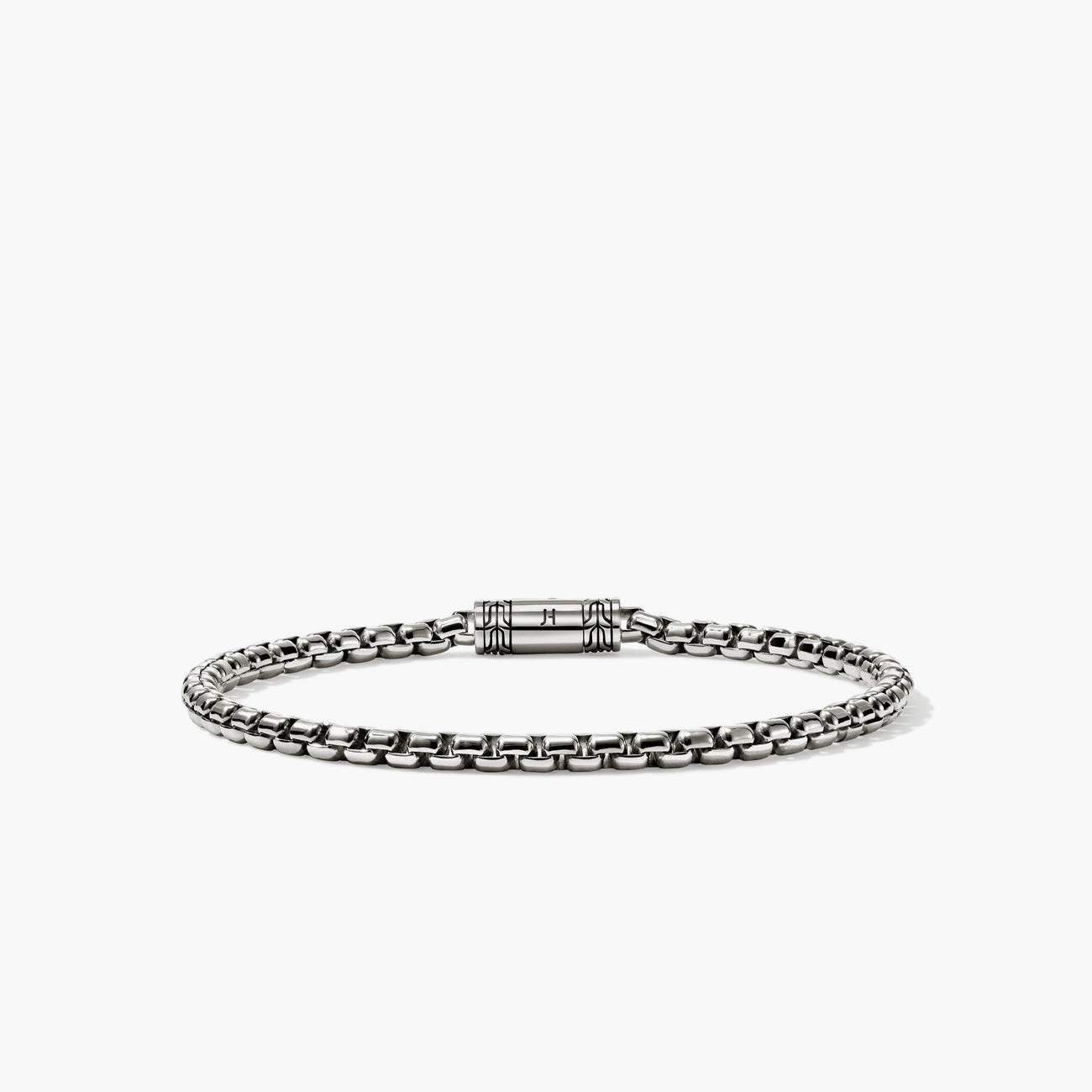John Hardy Small Silver Box Chain Bracelet - 3.7mm