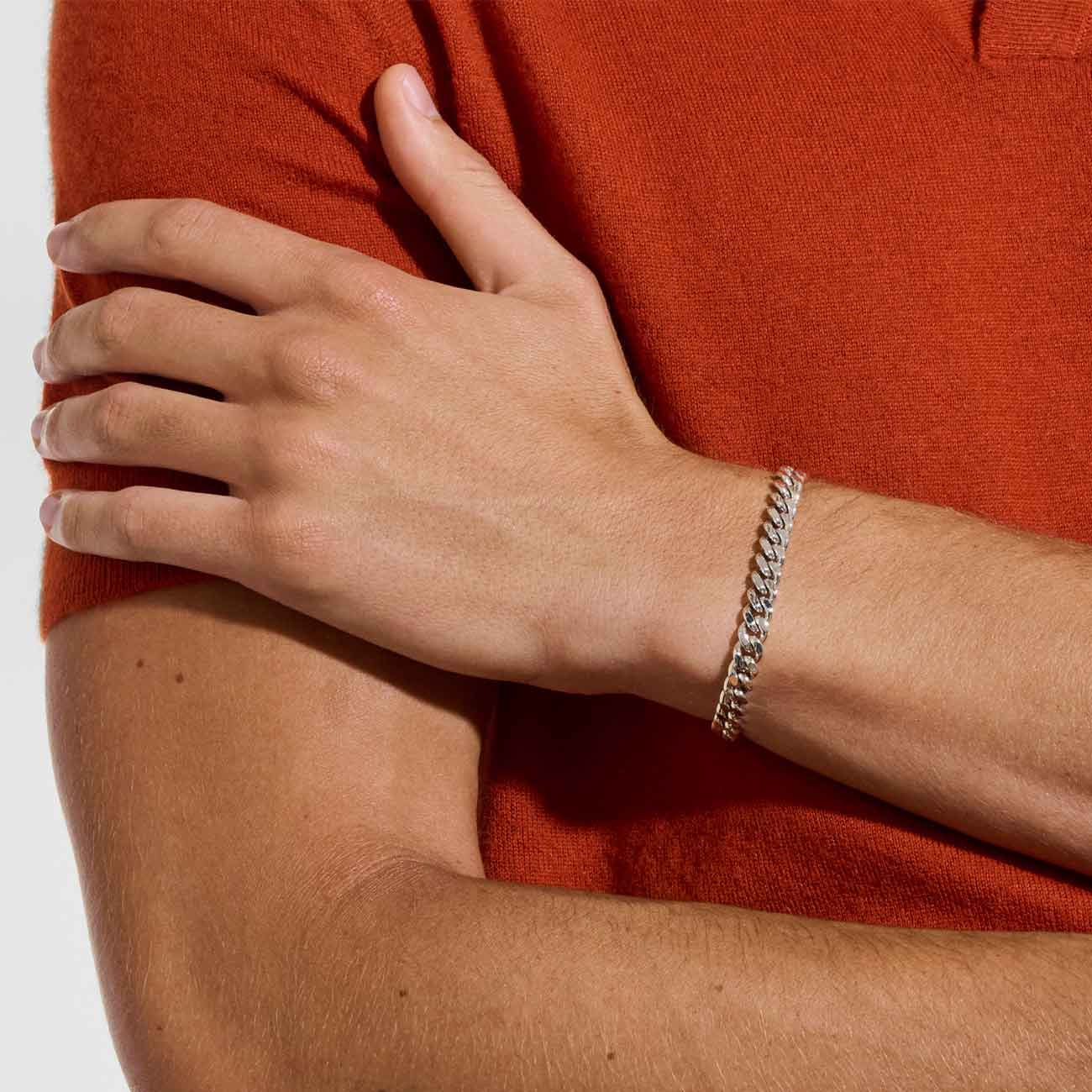 John Hardy Silver Curb Chain Bracelet - 7mm