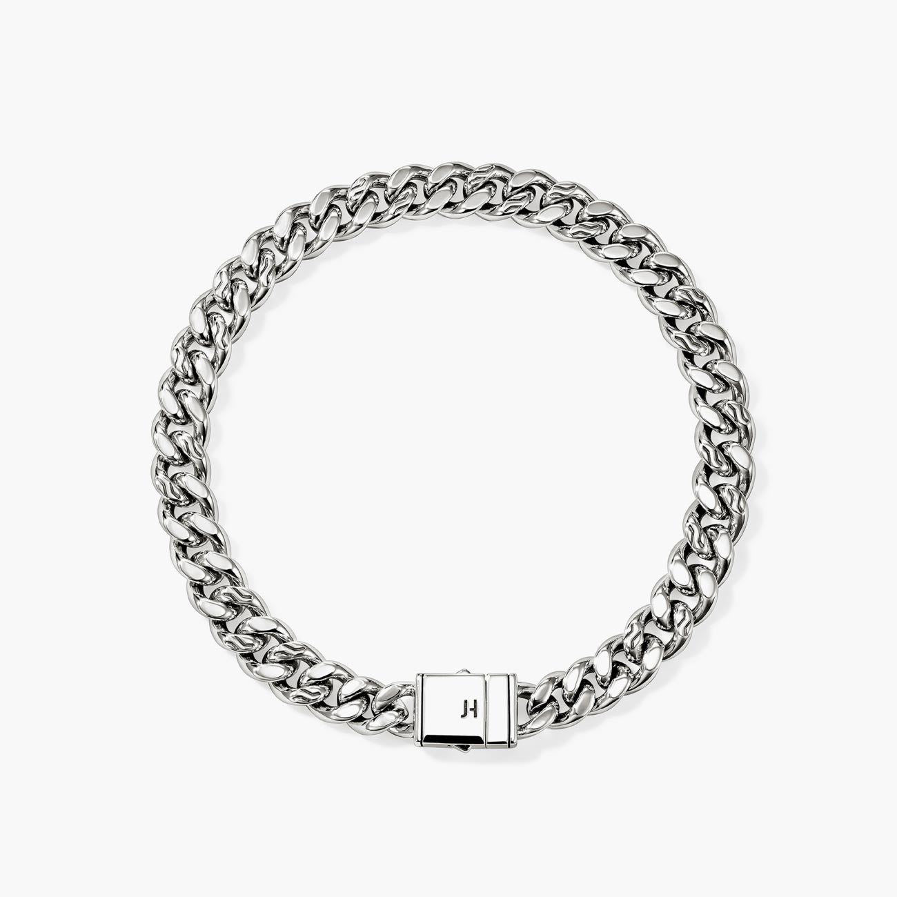 John Hardy Silver Curb Chain Bracelet - 7mm