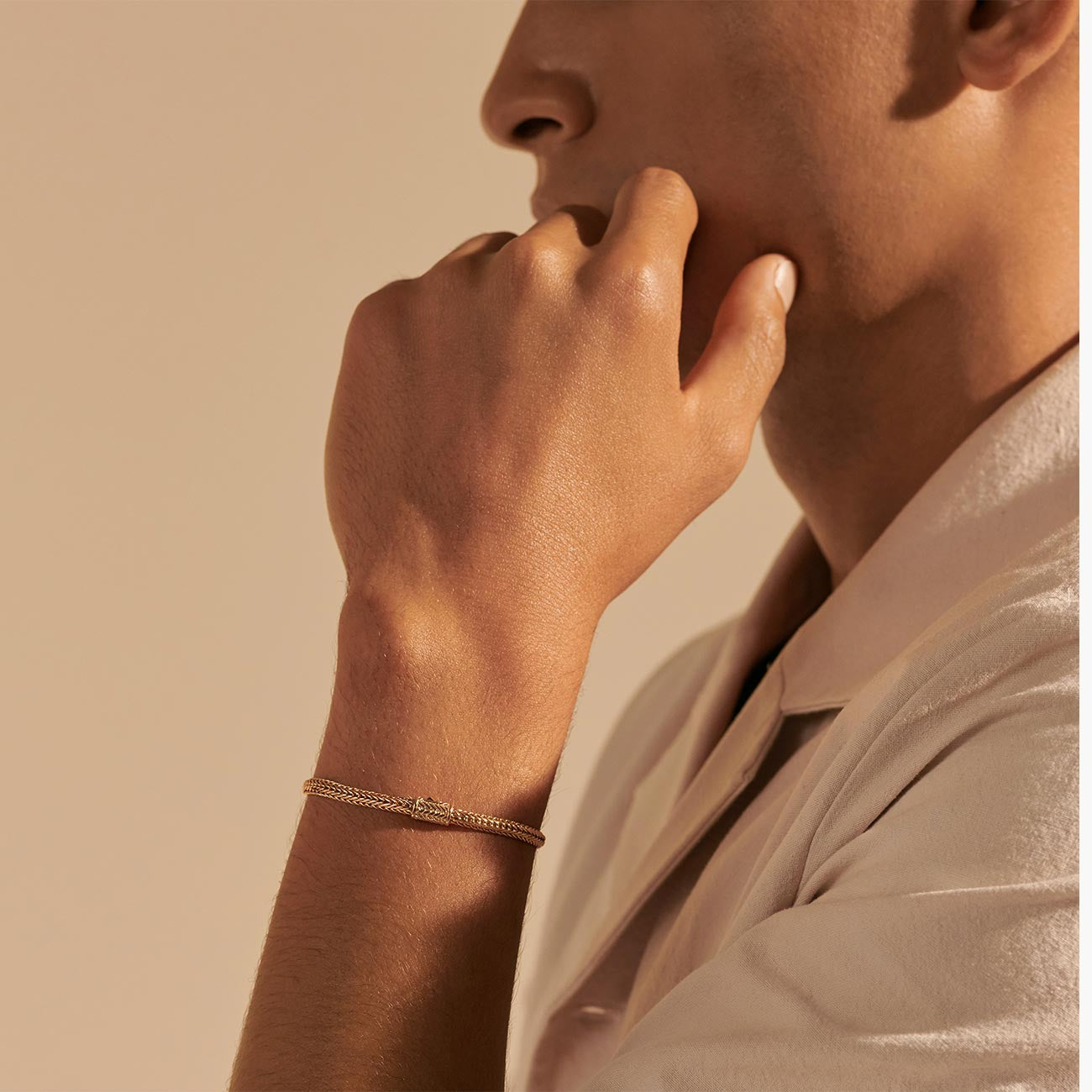 John Hardy Kami Thin Chain Bracelet in 14K Yellow Gold - 4.5mm