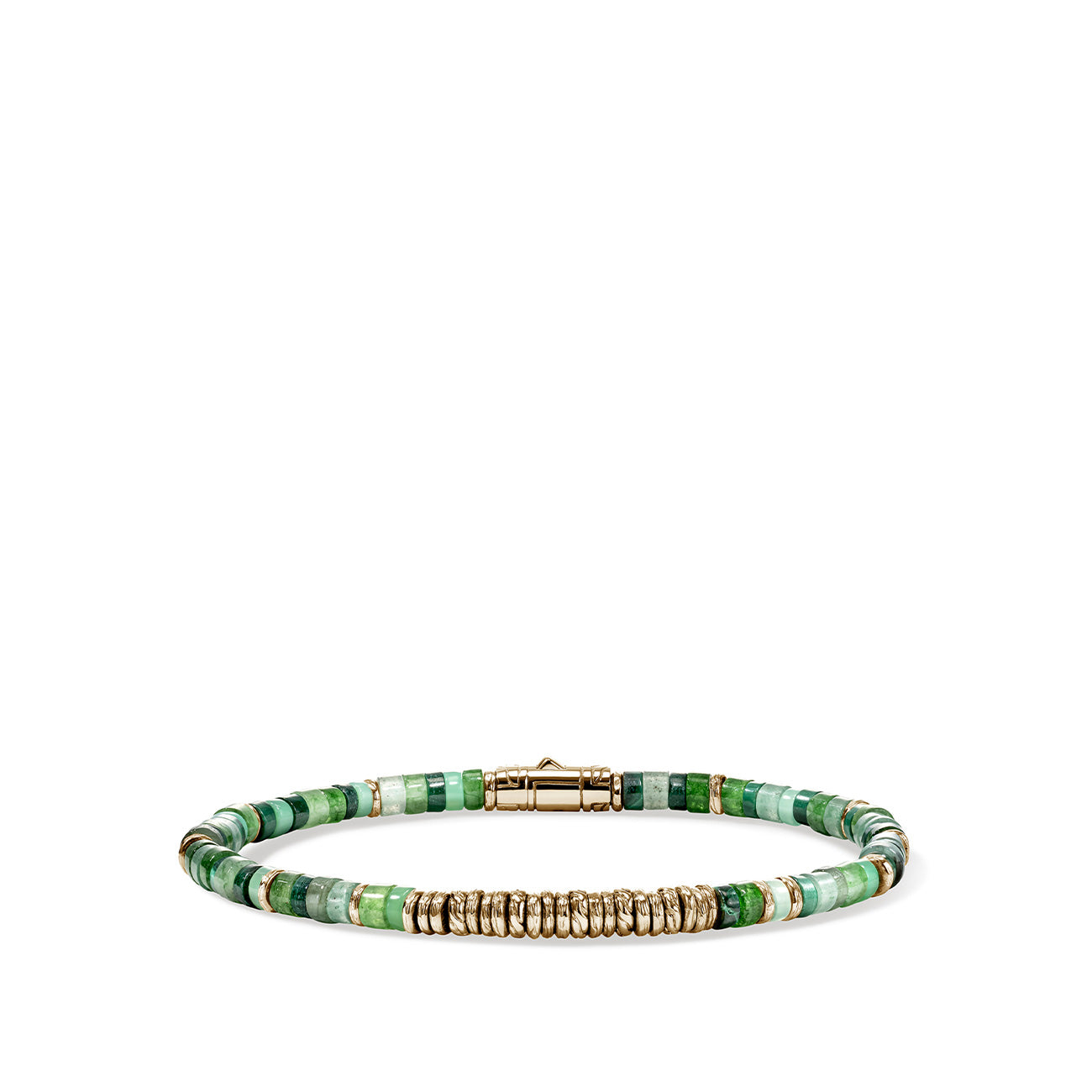 John Hardy Heishi Green Beaded Bracelet