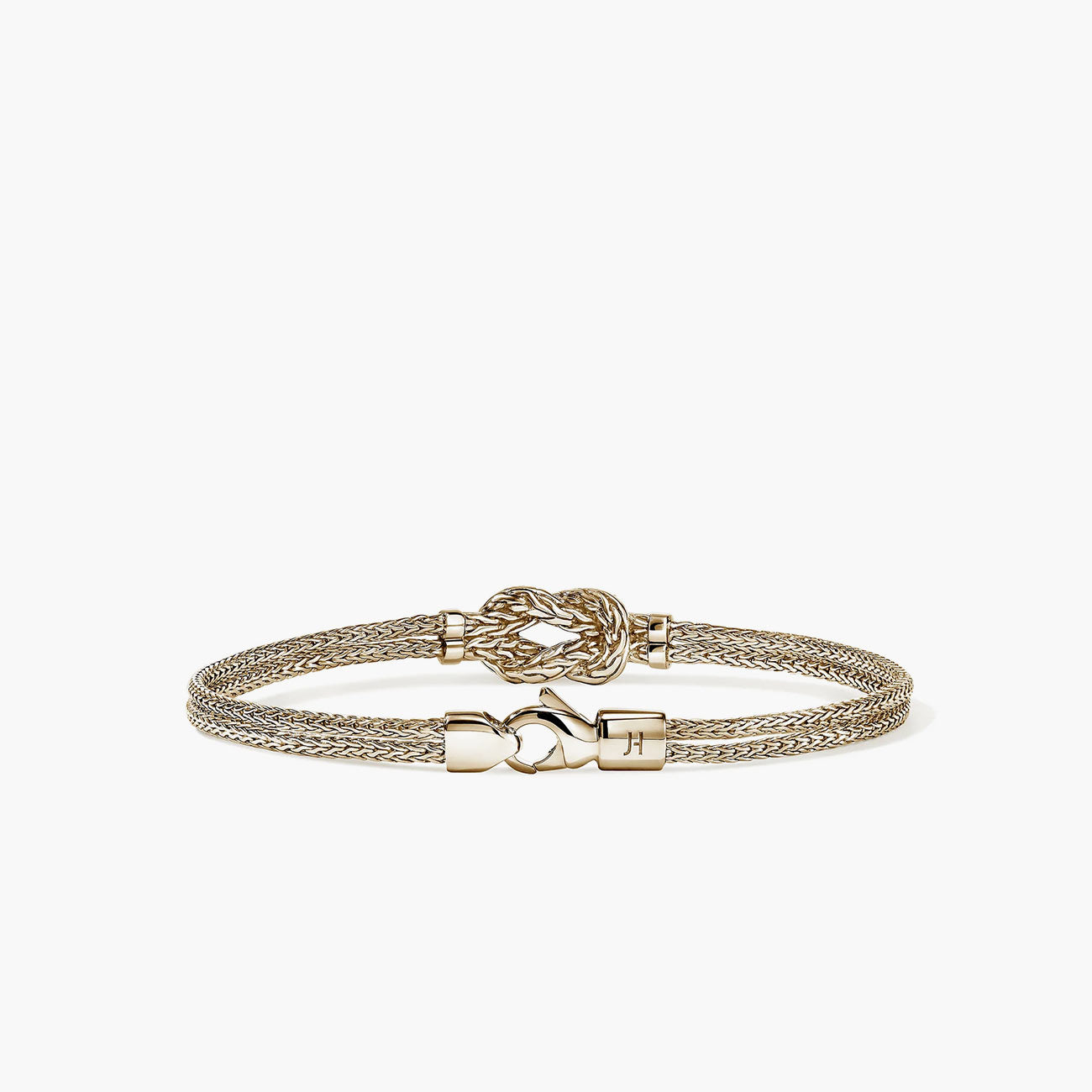 John Hardy Love Knot Pavé Diamond Bracelet in 14K Yellow Gold