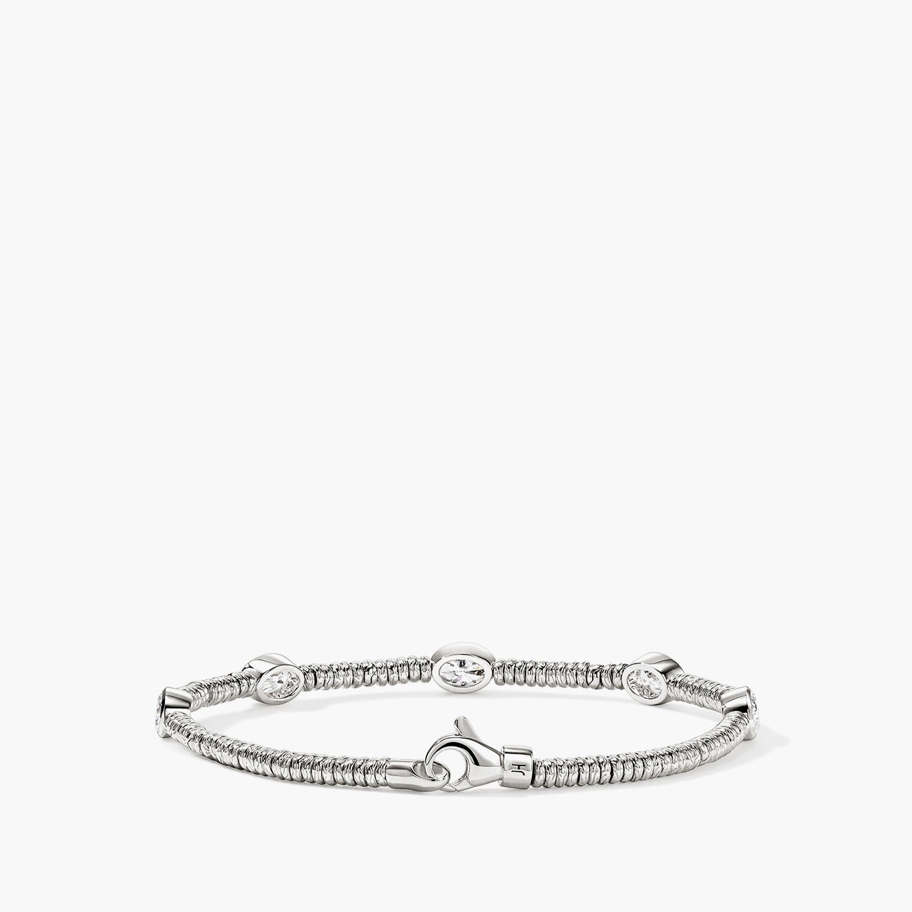 John Hardy Lovestruck Heishi Five Station Diamond Bracelet