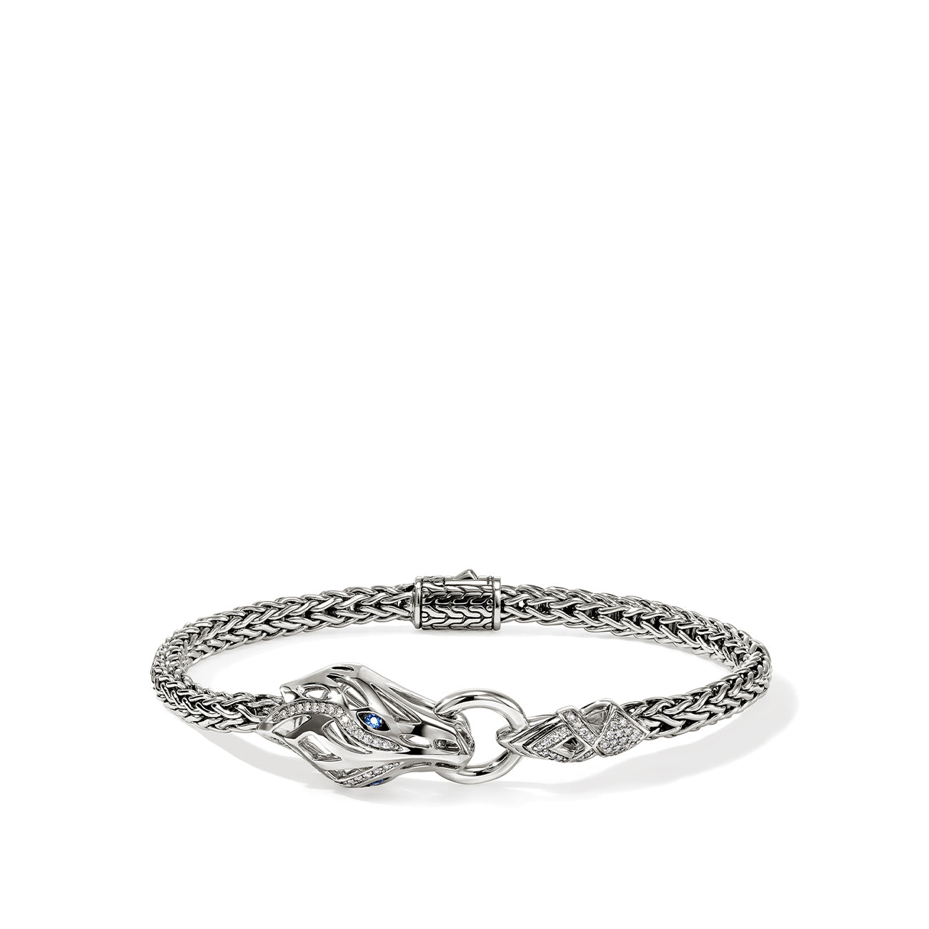 John Hardy Naga Diamond and Sapphire Dragon Chain Bracelet