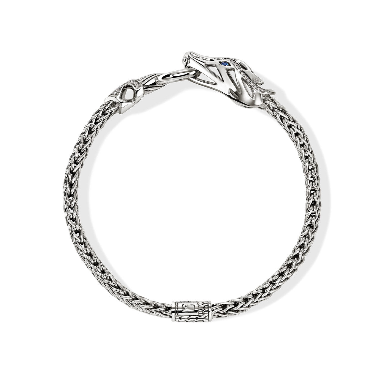 John Hardy Naga Diamond and Sapphire Dragon Chain Bracelet