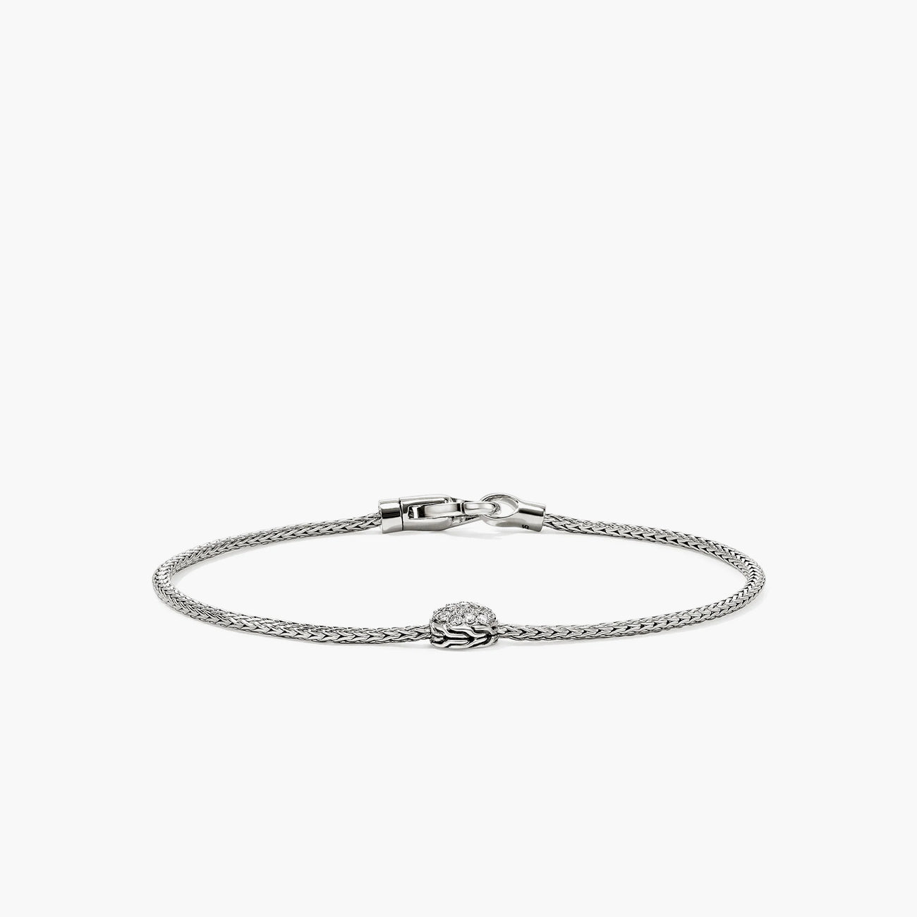 John Hardy Essential Diamond Pavé Bracelet in Sterling Silver