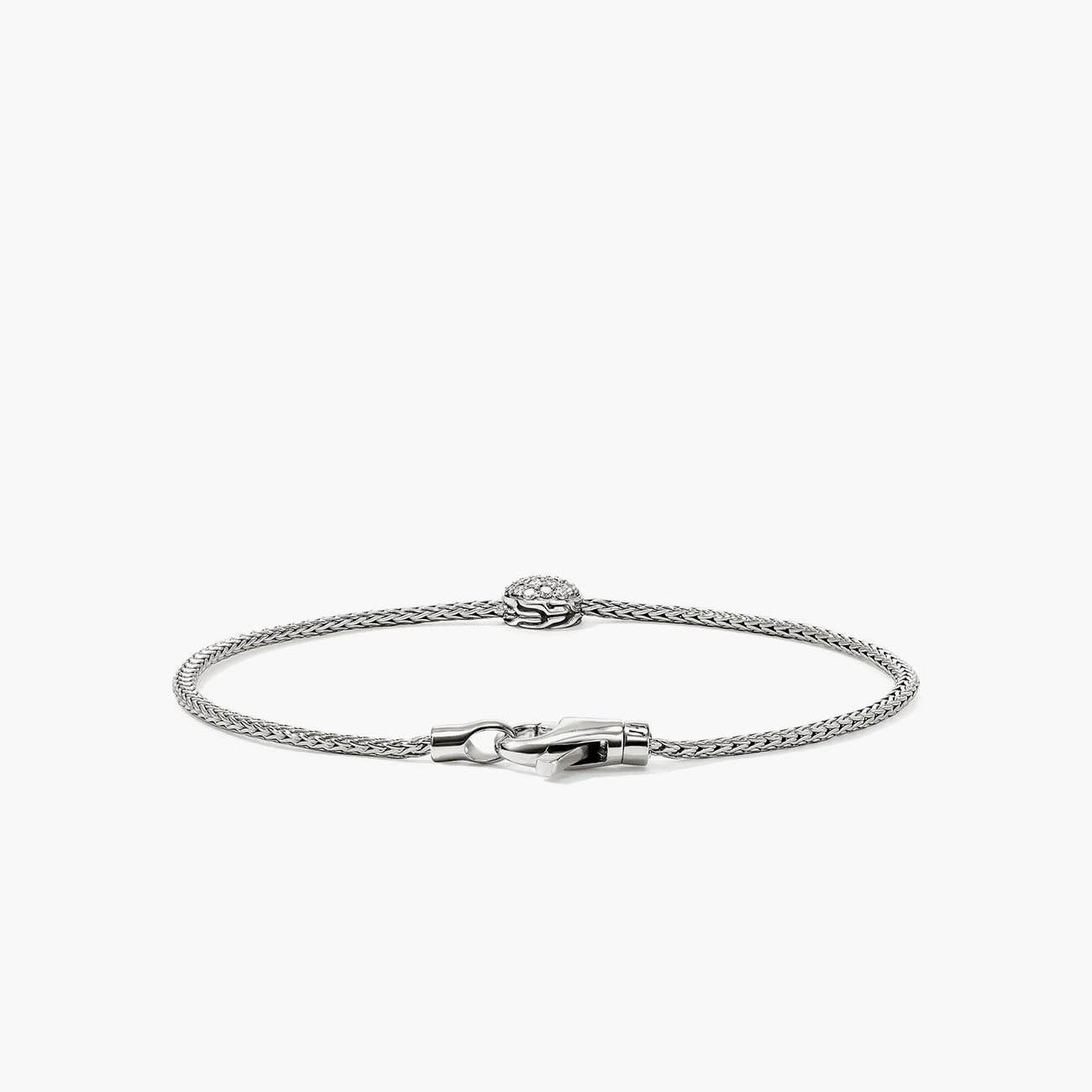 John Hardy Essential Diamond Pavé Bracelet in Sterling Silver