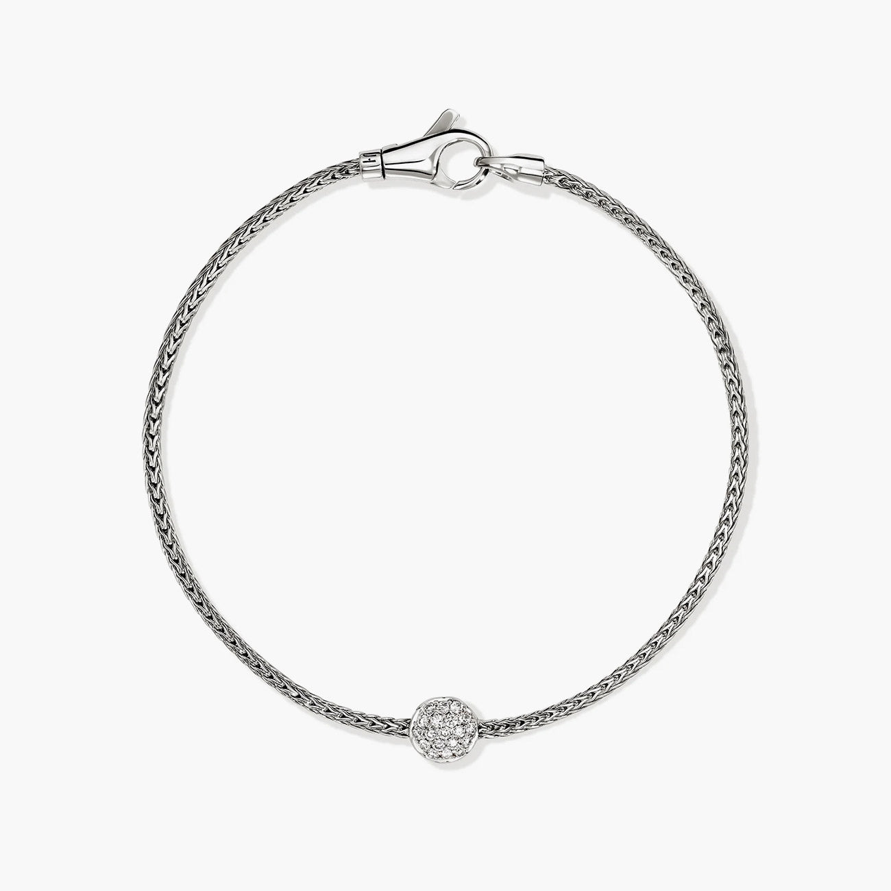 John Hardy Essential Diamond Pavé Bracelet in Sterling Silver