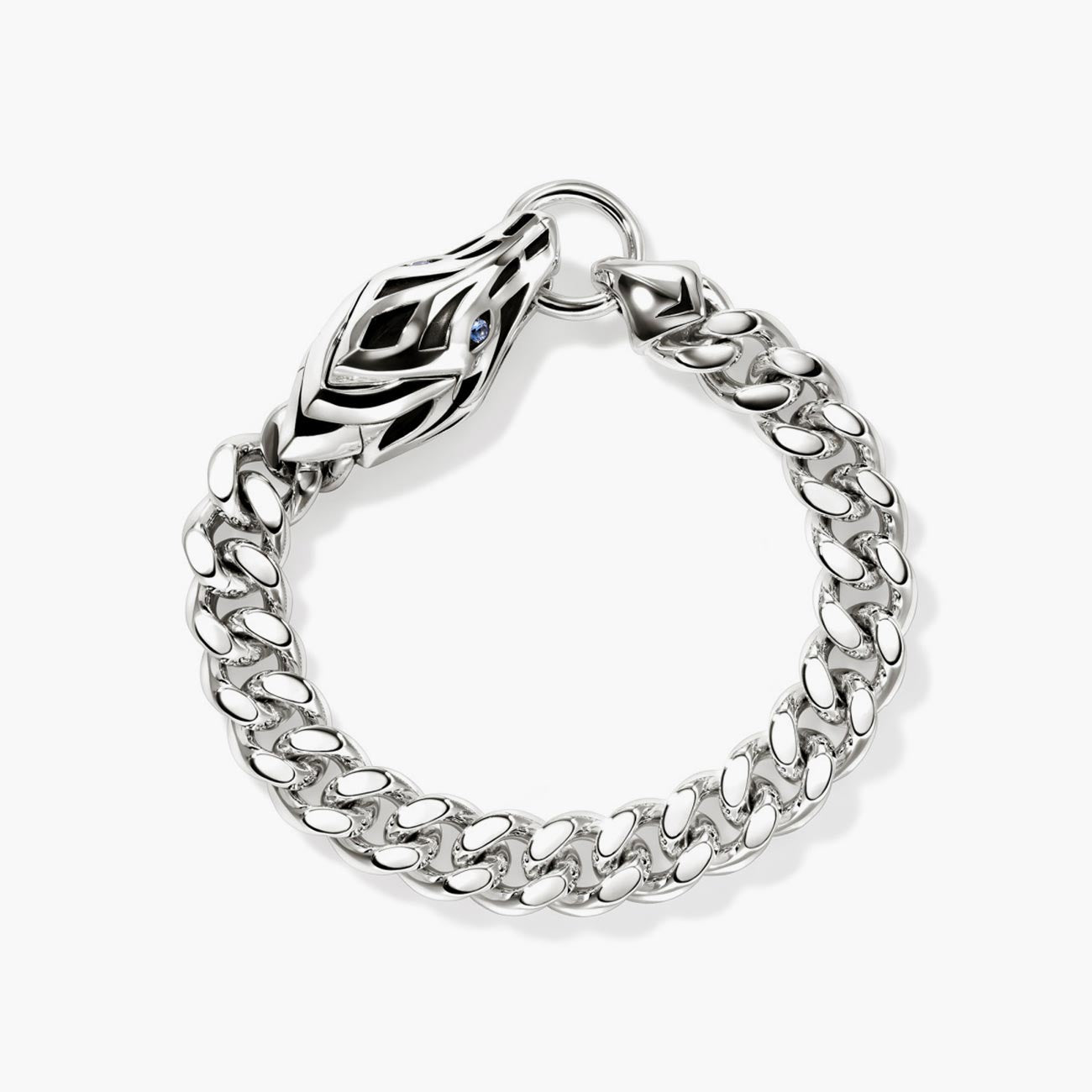 John Hardy Naga Silver Curb Chain Link Bracelet - 11mm