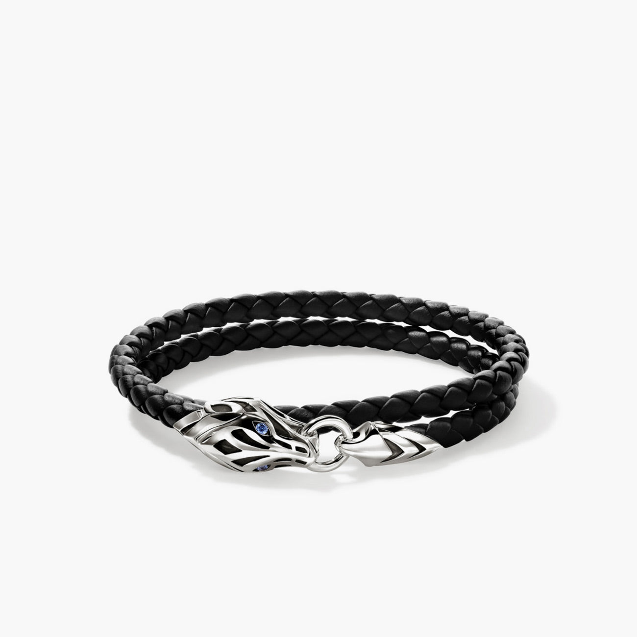 John Hardy Naga Double Wrap Leather Bracelet - 5mm
