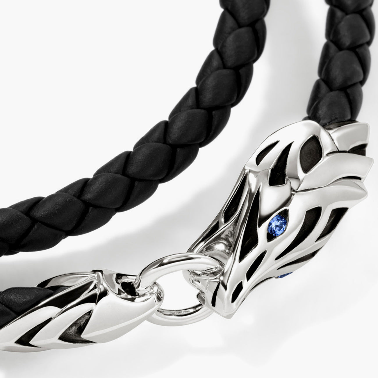 John Hardy Naga Double Wrap Leather Bracelet - 5mm