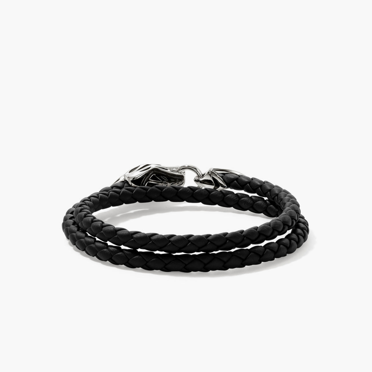 John Hardy Naga Double Wrap Leather Bracelet - 5mm