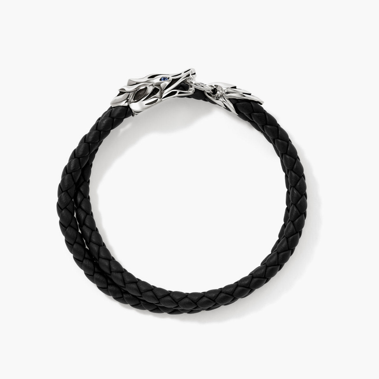 John Hardy Naga Double Wrap Leather Bracelet - 5mm