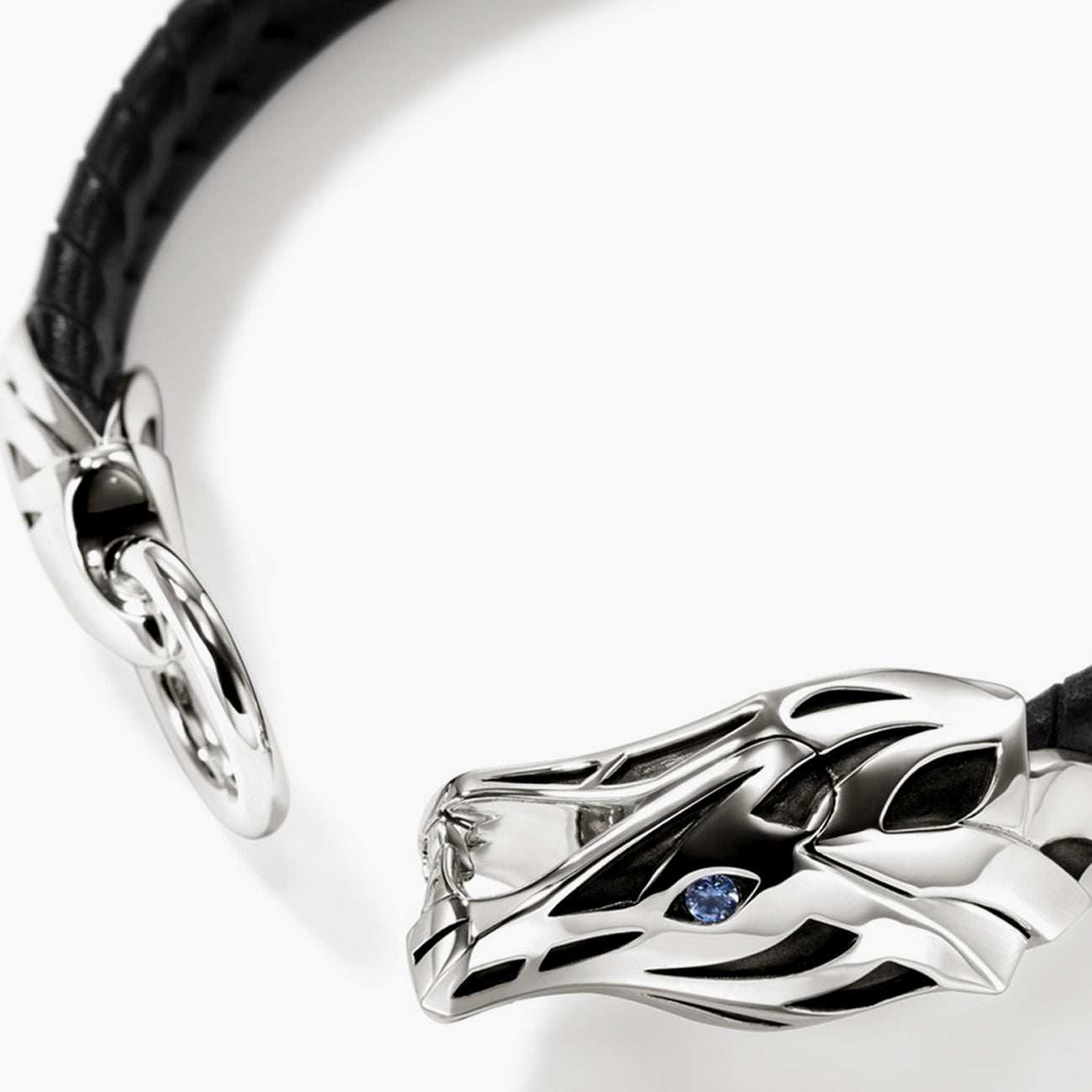 John Hardy Naga Leather Bracelet - 10mm