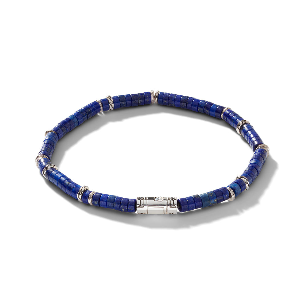 John Hardy Heishi Lapis Classic Chain Bracelet