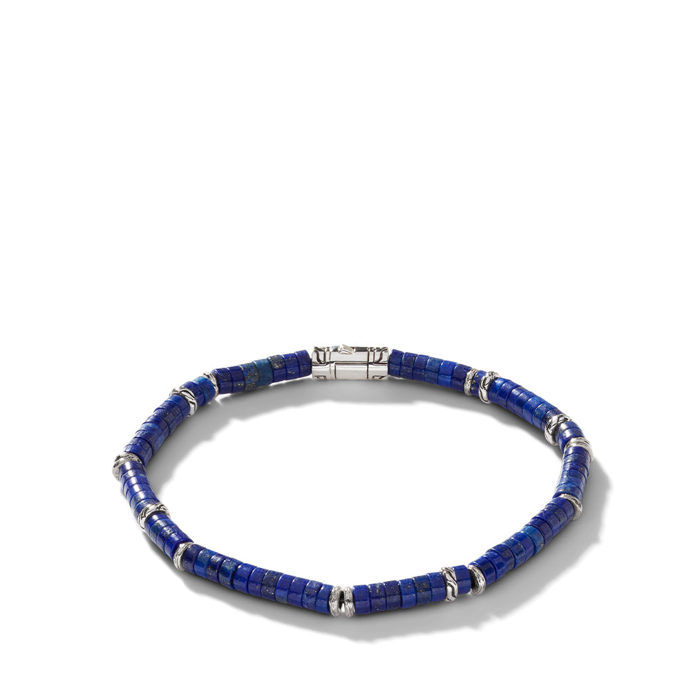 John Hardy Heishi Lapis Classic Chain Bracelet