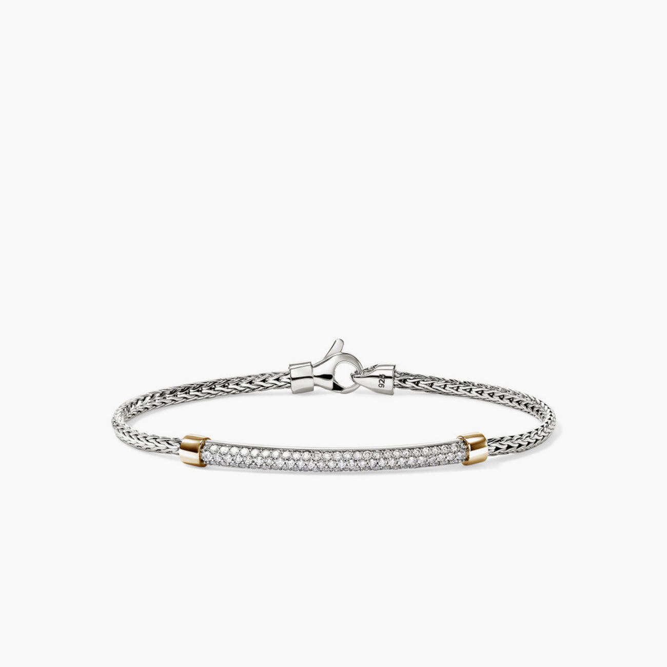 John Hardy Essential Diamond Pavé Two-Tone Bracelet