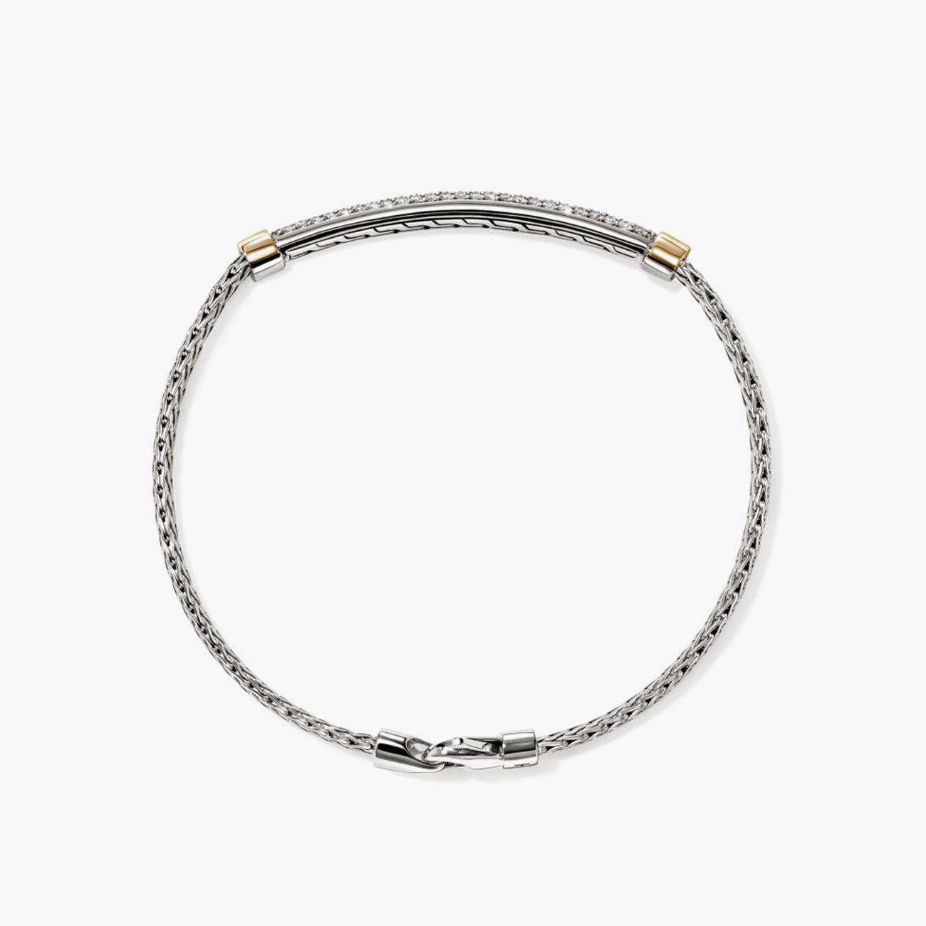 John Hardy Essential Diamond Pavé Two-Tone Bracelet