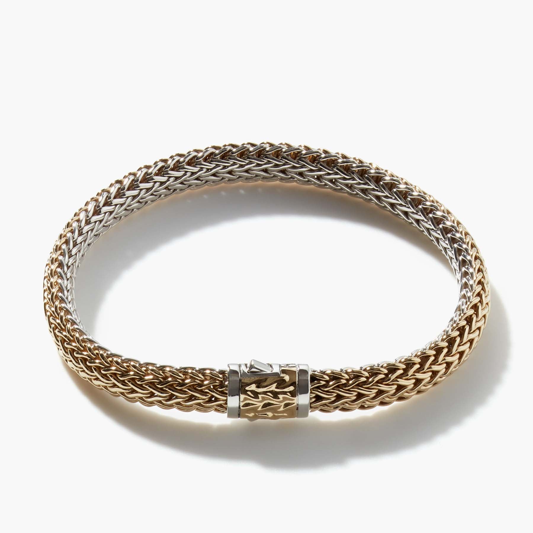 John Hardy Classic Chain Gold & Silver 6.5mm Reversible Icon Bracelet