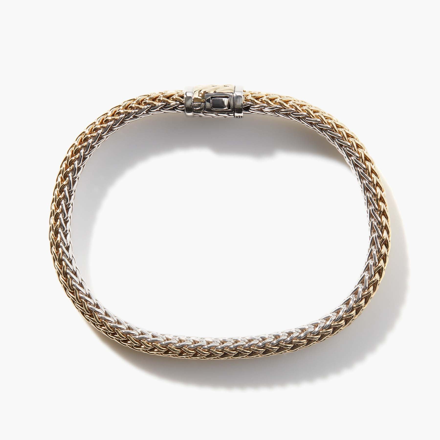 John Hardy Classic Chain Gold & Silver 6.5mm Reversible Icon Bracelet