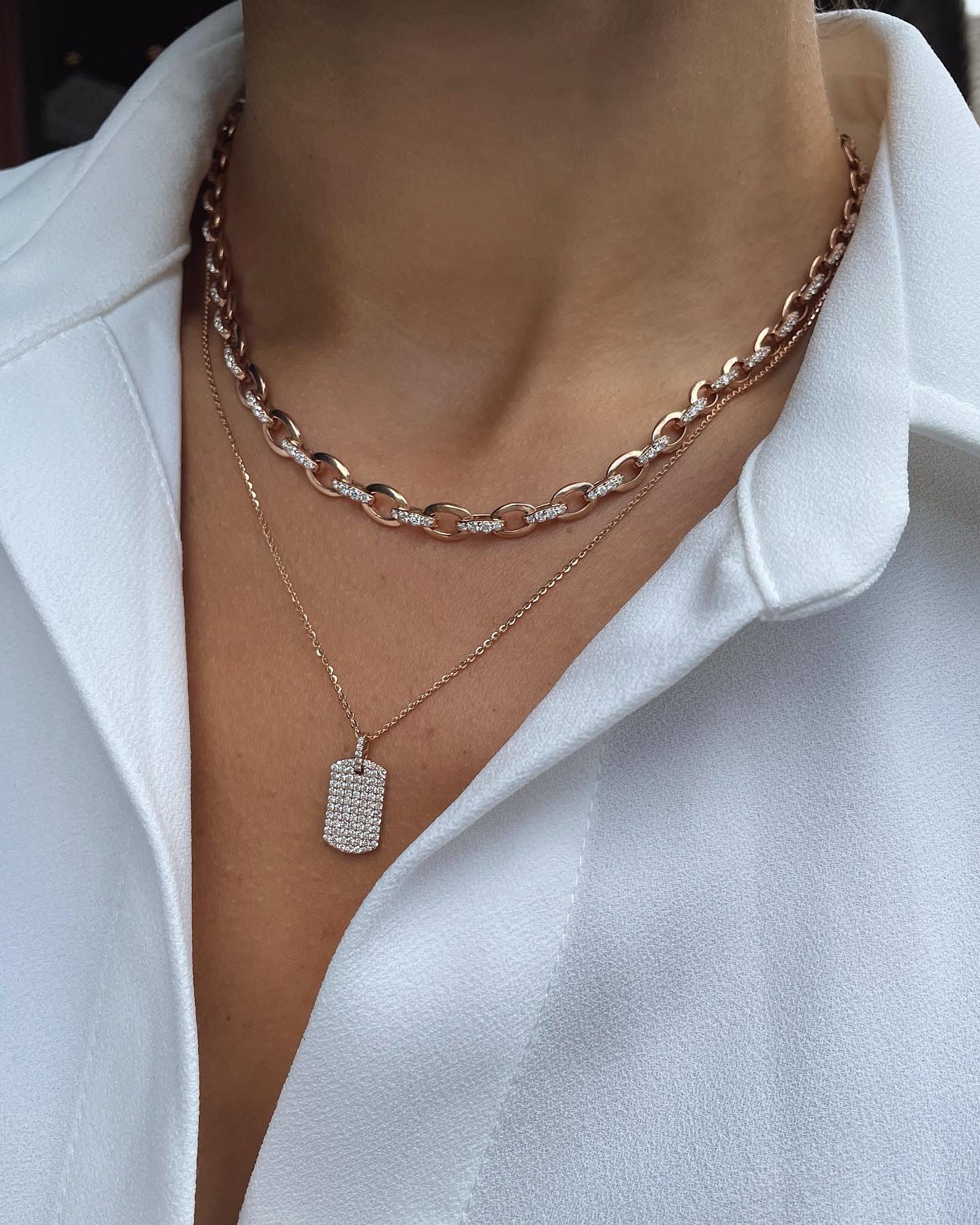 Carbon & Hyde Graduated Oval Link Necklace