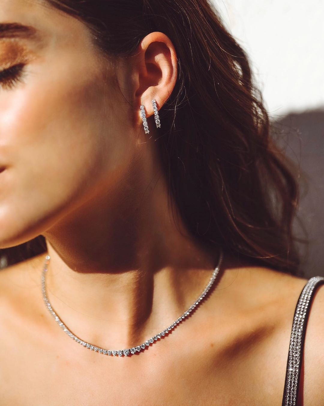 Carbon & Hyde Sparkler Pin Diamond Earrings