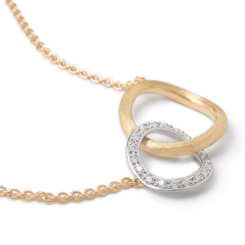 Marco Bicego Jaipur Link 18kt Yellow Gold & Diamond Circles Necklace