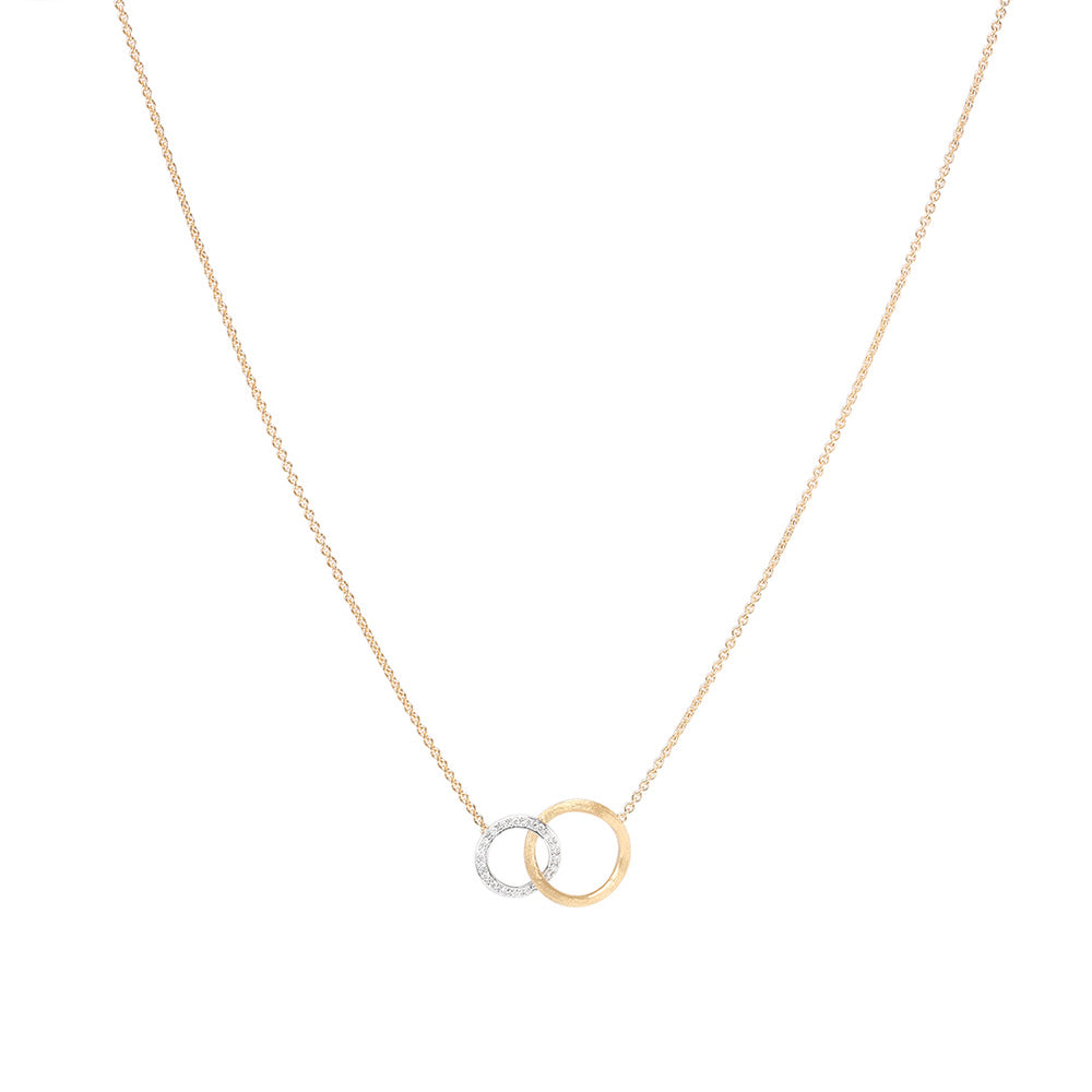 Marco Bicego Jaipur Link 18kt Yellow Gold & Diamond Circles Necklace