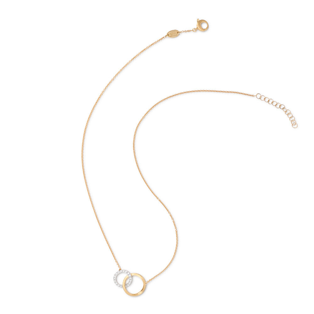 Marco Bicego Jaipur Link 18kt Yellow Gold & Diamond Circles Necklace