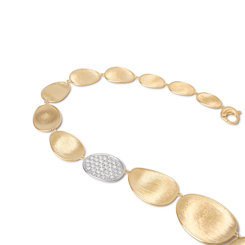 Marco Bicego Lunaria Diamond Leaf Necklace