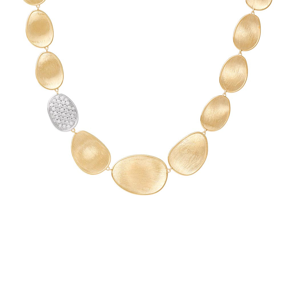 Marco Bicego Lunaria Diamond Leaf Necklace