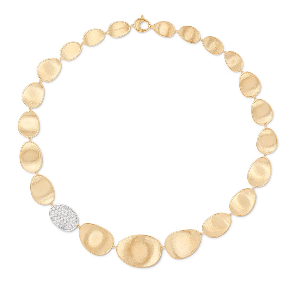 Marco Bicego Lunaria Diamond Leaf Necklace