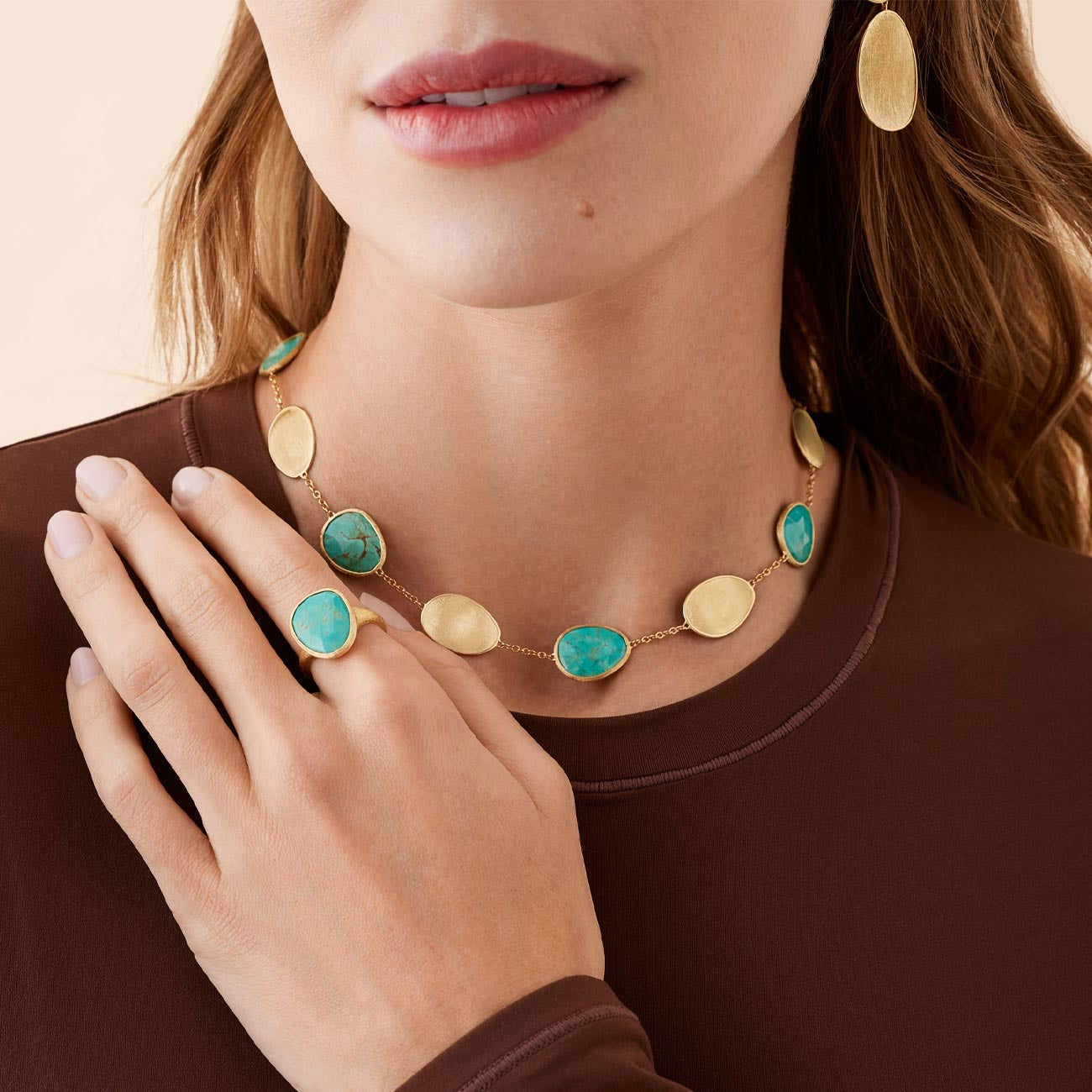 Marco Bicego Lunaria Turquoise Collar Necklace