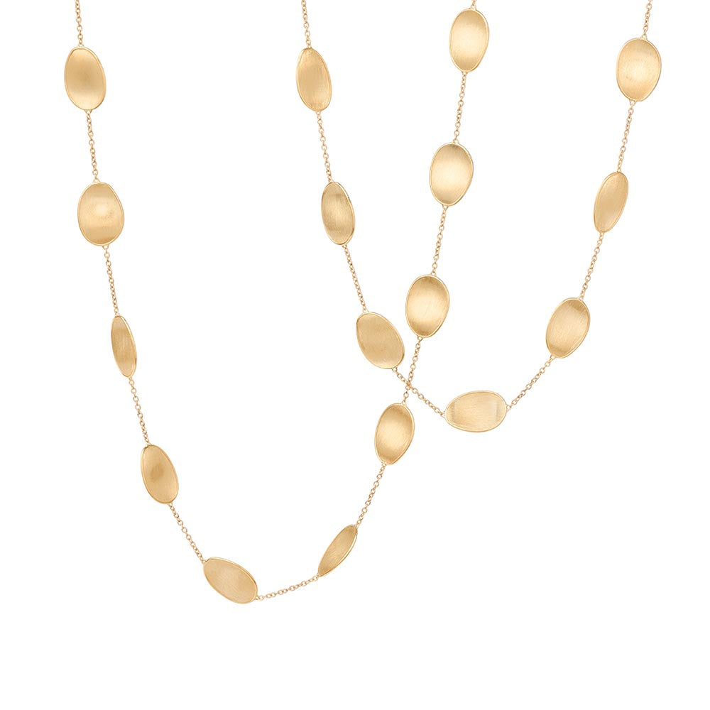 Marco Bicego Lunaria Long Yellow Gold Station Necklace
