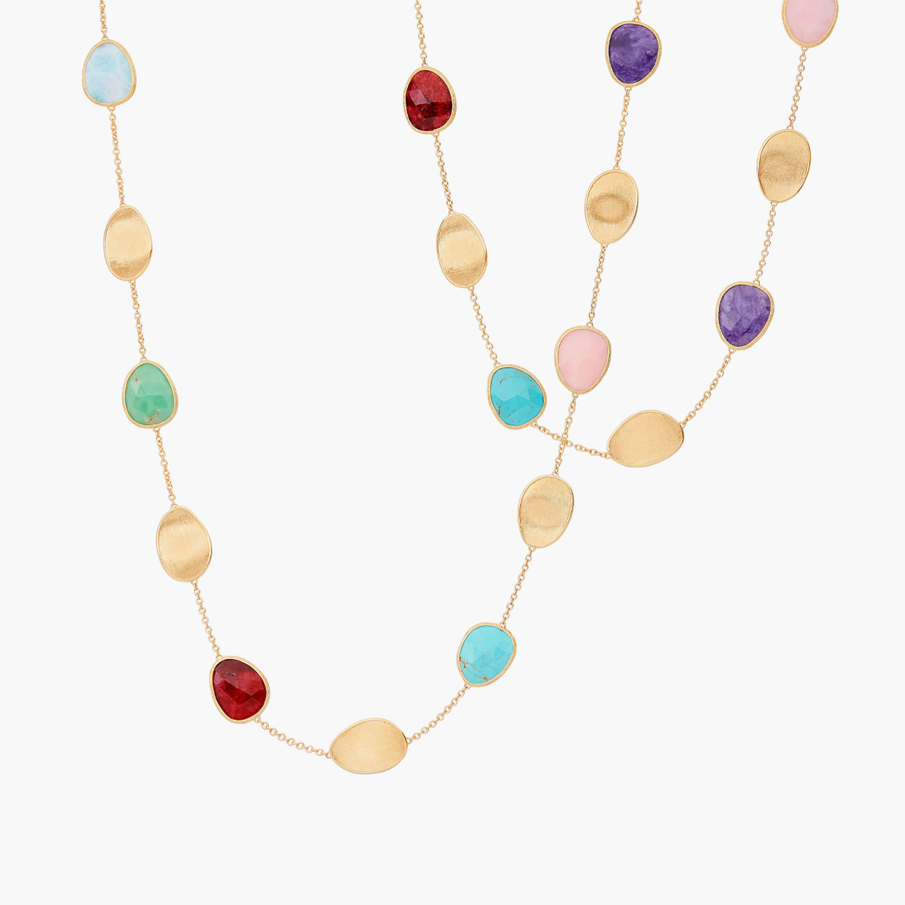 Marco Bicego Lunaria Mixed Gemstone Long Necklace