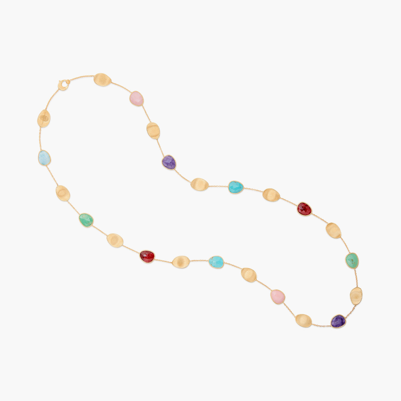 Marco Bicego Lunaria Mixed Gemstone Long Necklace