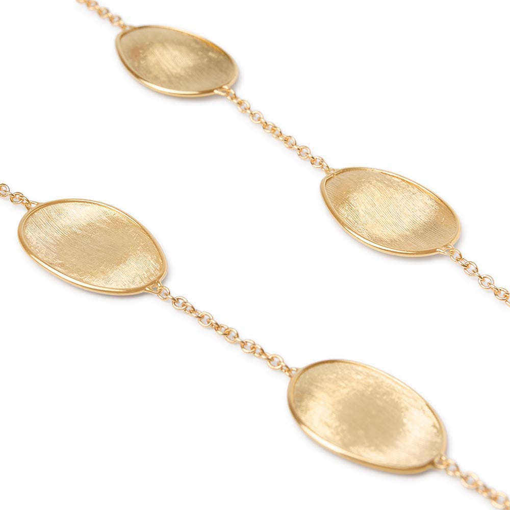 Marco Bicego Lunaria Long Yellow Gold Station Necklace