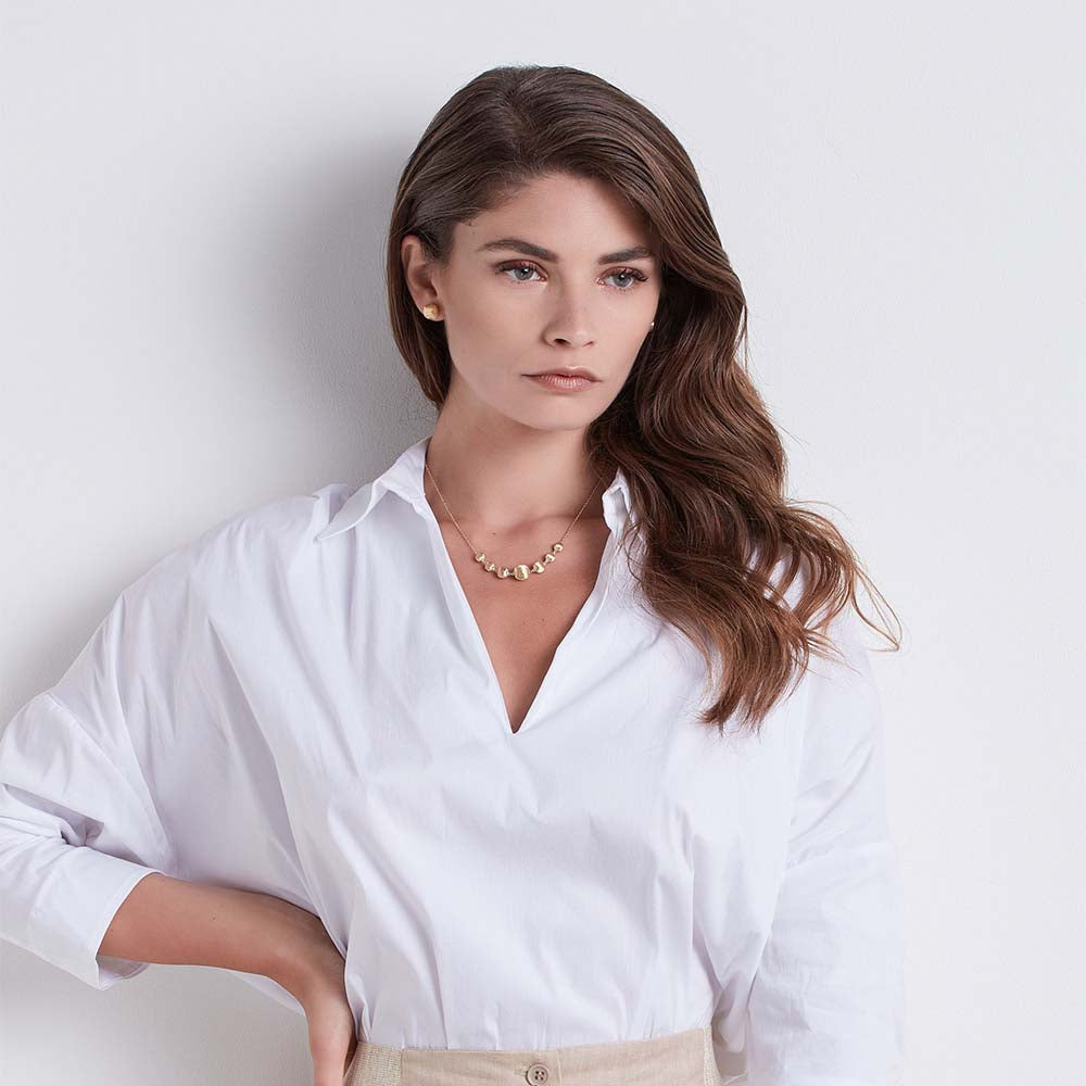 Marco Bicego Africa Constellation Yellow Gold Diamond Station Necklace