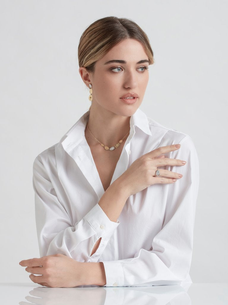 Marco Bicego Lunaria Gold & Diamond Petite Necklace