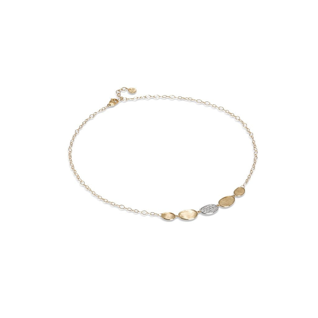 Marco Bicego Lunaria Gold & Diamond Petite Necklace