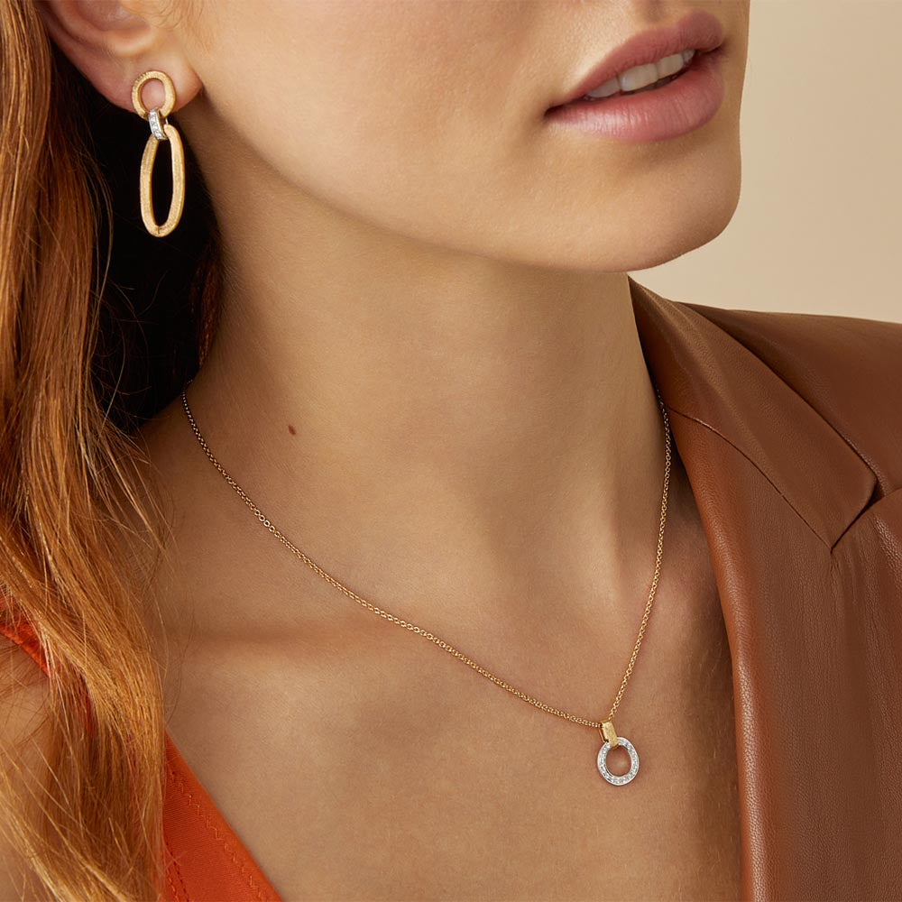 Marco Bicego Jaipur Link Gold Necklace with Diamonds