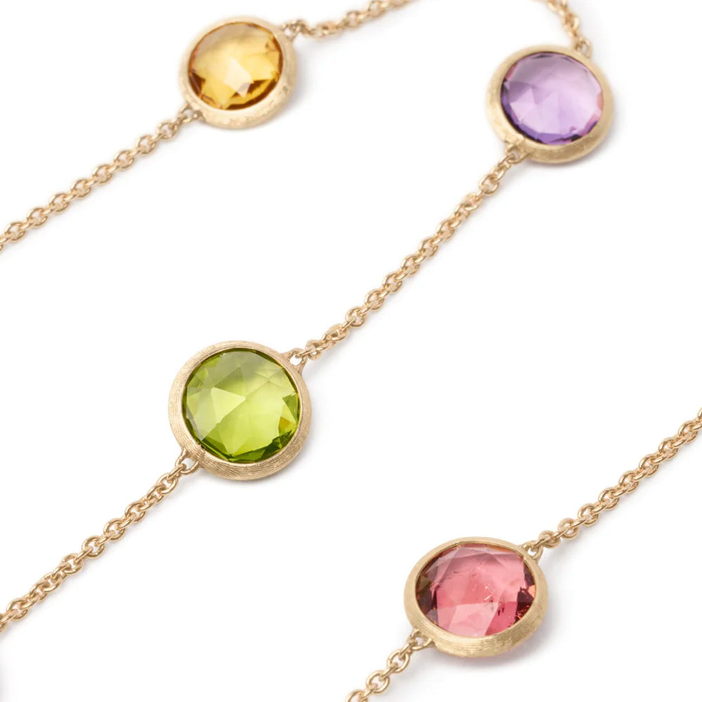 Marco Bicego Jaipur Color Mixed Gemstones Long Necklace in Yellow Gold